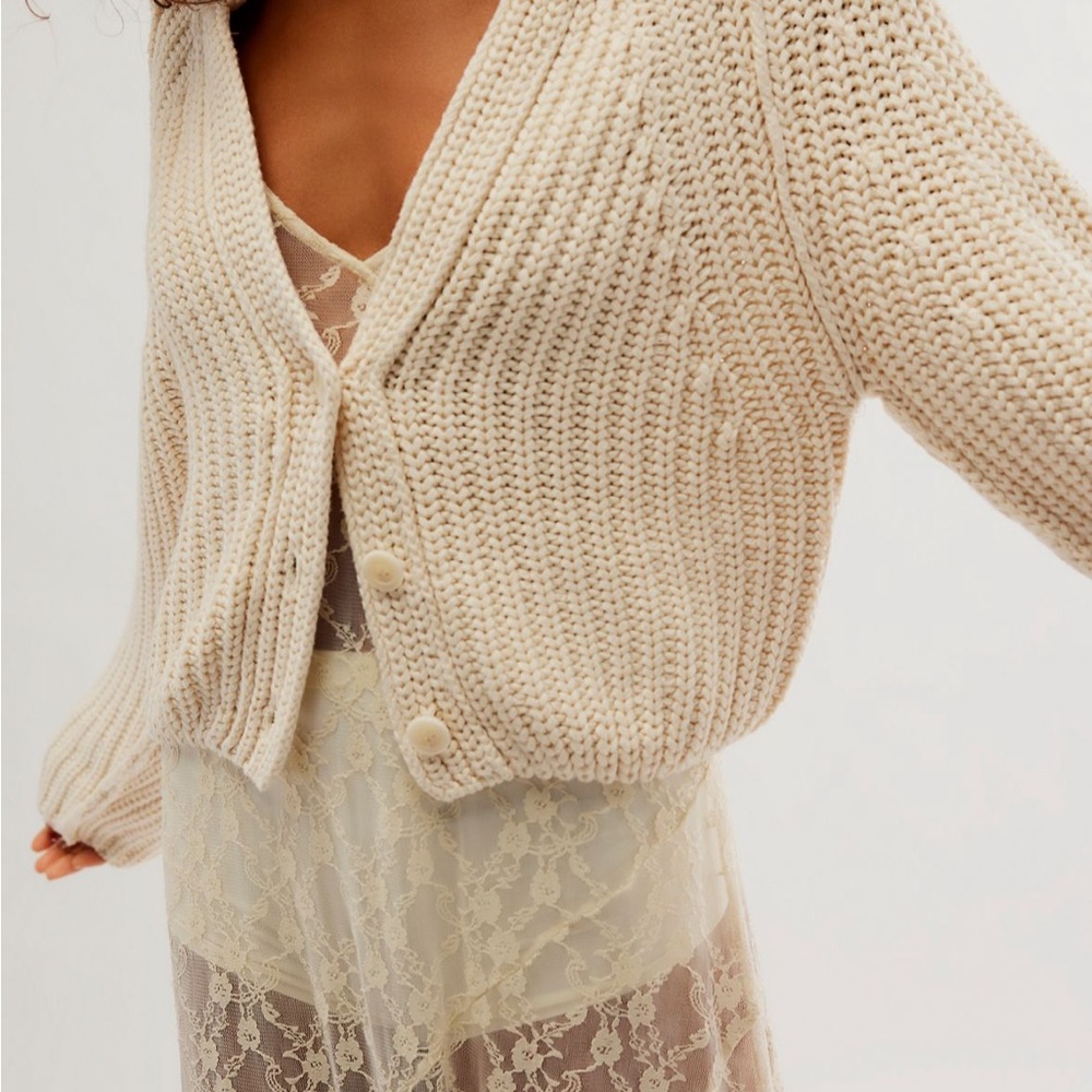 Free People Sweet Nothing Cardi in Crème